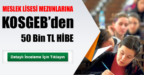 Lise mezunları için Kosgeb desteği